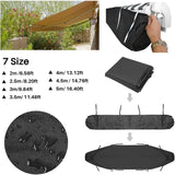 Protective Bag for Awning, Dustproof Protective Cover for Patio Awning, Black Storage Cover for Patio Awning, Waterproof Winter Protection, 3 m - Top-Down View