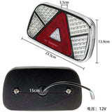 12V 24V Waterproof Trailer Rear Light Kit with Turn Signal Brake Reverse Fog Reflector - Side View