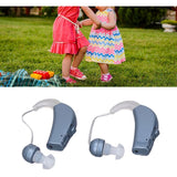 2 Pcs Rechargeable Hearing Aid Sound Amplifier with Noise Reduction Function for Adults and Seniors, Blue, Dubuns