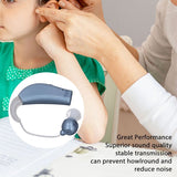 2 Pcs Rechargeable Hearing Aid Sound Amplifier with Noise Reduction Function for Adults and Seniors, Blue, Dubuns - Top-Down View