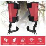 Tree Climbing Spikes, Set of Tree Climbing Spikes with Adjustable Safety Harness Belt Straps - Top-Down View