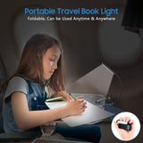 Rechargeable Reading Light, 9 LED Clip-on Reading Lamp, Stepless Dimming and 3 Eye Protection Modes, Cold and Warm White, 360 Degree Flexible Neck - Front View
