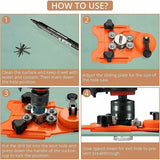 11 Pcs Diamond Hole Saw, Adjustable Hole Punch Locator Tile Hole Saw with Diamond Coated Drill Bits Hole Saw with Suction Cup Base for Ceramic Glass