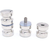 2 Pack 304 Stainless Steel Round Shower Door Knobs Polished Chrome - Front View