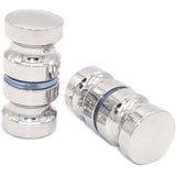 2 Pack 304 Stainless Steel Round Shower Door Knobs Polished Chrome - Side View