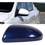 Replacement Rearview Mirror Cover Compatible with Mazda 2007-2014 Dark Blue Left - Front View