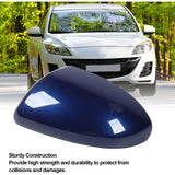 Replacement Rearview Mirror Cover Compatible with Mazda 2007-2014 Dark Blue Left - Top-Down View