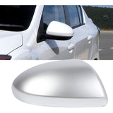 Replacement Rearview Mirror Cover Compatible with Mazda 2007-2014 Silver Right - Front View