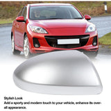 Replacement Rearview Mirror Cover Compatible with Mazda 2007-2014 Silver Right - Side View