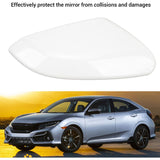 Rearview Mirror Cover with Reinforced Anti-Collision and Weather Resistant Protection Compatible with Honda Civic 2016-2021 White Right 76201 TBA A11 - Top-Down View