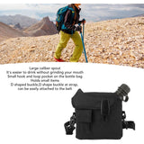 Outdoor Water Bottle Large Capacity Portable Flat Camping Water Bottle with Waist Bag for Outdoor Sports Hiking Black, 1.5 L - Side View