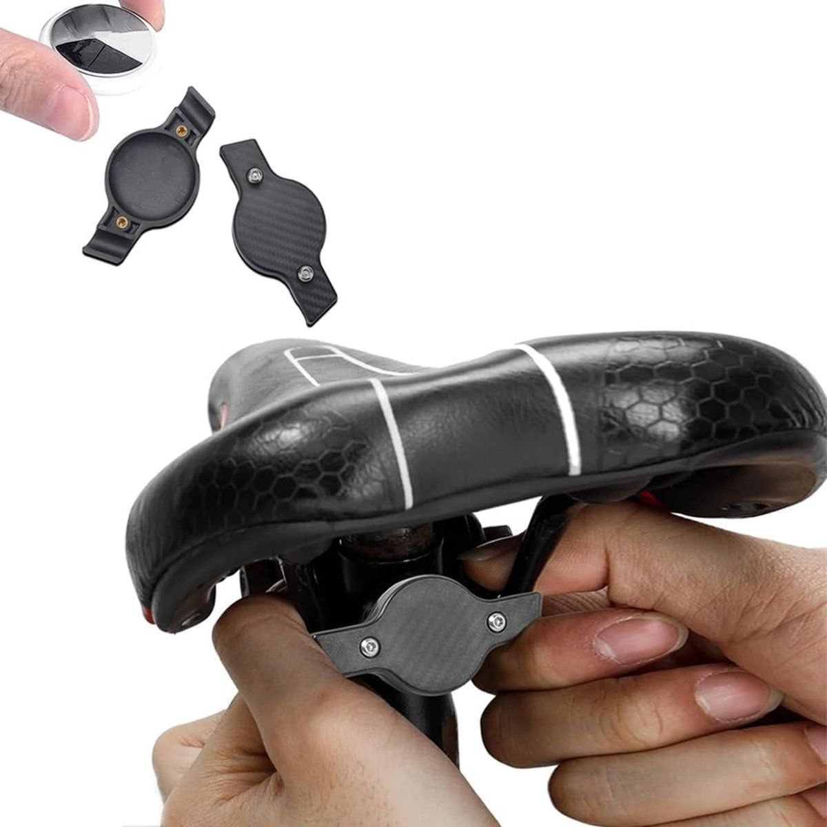Bike Mount Holder Compatible With Apple AirTag, Black