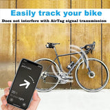 Bike Mount Holder Compatible With Apple AirTag, Black - Top-Down View