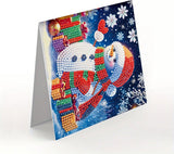 Christmas Diamond Painting Greeting Cards Kit, 12 DIY Sparkly Holiday Cards With Envelopes And Round Rhinestones, For Kids And Adults Crafting - Top-Down View