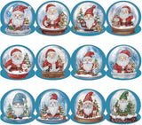 6 Pack Christmas Diamond Painting Cards Kit, DIY Greeting Cards With Envelopes, Round Drill Rhinestone Craft Set For Kids And Adults, Winter Animals - Side View