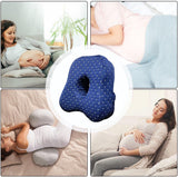 Orthopedic Knee Pillow Ergonomic Leg Alignment Support With Breathable Washable Cover For Side Sleepers And Pregnancy Blue, 24 x 21 x 13 cm