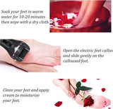 Electric Callus Remover For Feet, Rechargeable Pedicure Kit With 3 Roller Heads, 2 Speeds LED Display For Dry Dead Skin, Black