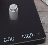Digital Kitchen Scale With Timer, USB Type C Rechargeable Touch Control, High Precision Capacity For Coffee And Baking, Black, 0.1 g, 3 kg
