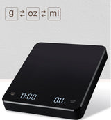 Digital Kitchen Scale With Timer, USB Type C Rechargeable Touch Control, High Precision Capacity For Coffee And Baking, Black, 0.1 g, 3 kg