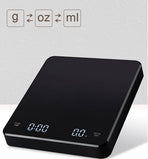 Digital Kitchen Scale With Timer, USB Type C Rechargeable Touch Control, High Precision Capacity For Coffee And Baking, Black, 0.1 g, 3 kg