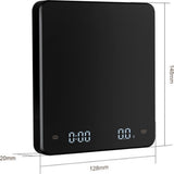 Digital Kitchen Scale With Timer, USB Type C Rechargeable Touch Control, High Precision Capacity For Coffee And Baking, Black, 0.1 g, 3 kg