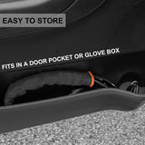 Car Steering Wheel Lock With Seat Belt Anchor, Cut Resistant Steel Cable, Anti Theft Security, Black, 3 Keys, 72 cm - Side View