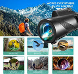 HD Monocular Telescope With BAK4 Prism, Phone Holder And Tripod, Black, 80 x 100, 165 x 53 mm - Front View