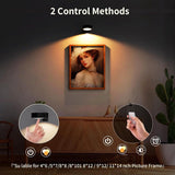 3 Pack Battery Operated Picture Lights, Magnetic LED Wall Art Display Lamp With Remote Control, 3 Lighting Modes Dimmable For Framed Paintings, Black - 45-Degree Angle