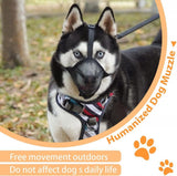 Dog Muzzle Breathable Nylon Mesh Soft Padded Adjustable Straps Anti Bite Chew Bark For Walking Training Long Snout Dogs Gray XL - 45-Degree Angle