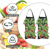 2 Pack Hanging Wall Grow Bags, Breathable PE Planting Bags With 8 Pockets And Handle For Strawberries Herbs Flowers Balcony Garden, Green, 25 x 60 cm - Side View