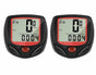 2 Pack Wireless Bike Computer Speedometer, Easy Install LCD Cycling Odometer For Road MTB City Commuting Bikes, Black Red