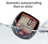 2 Pack Wireless Bike Computer Speedometer, Easy Install LCD Cycling Odometer For Road MTB City Commuting Bikes, Black Red - 45-Degree Angle