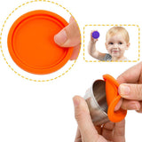 6 Pack Stainless Steel Condiment Cups With Leakproof Silicone Lids, Stackable Dipping Sauce Containers For Lunch, Travel And Picnics, 70 ml, 2.4 oz - 45-Degree Angle