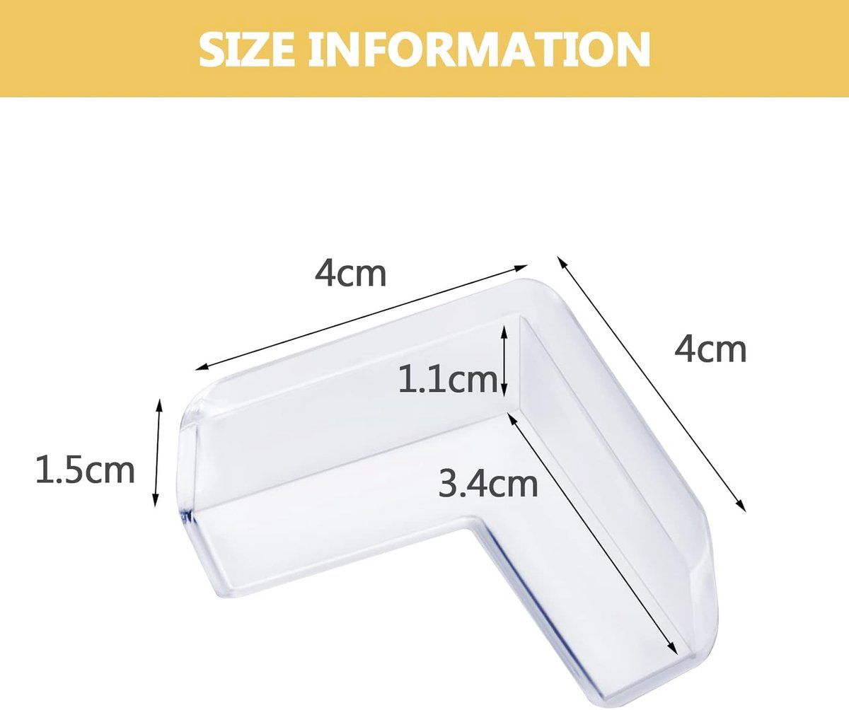8 Pack Baby Corner Protectors, Clear Adhesive L Shaped Table And Furniture Corner Guards, Child Safety For Home Nursery, Transparent