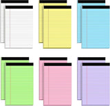 6 Pack A5 Lined Notepads Smooth Bleed Resistant Paper For School Office Notes And Lists Multicolor 30 Sheets Each, 5 x 8 in