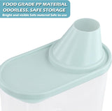 2 Pack Airtight Pet Food Storage Container Set With Measuring Cup Lid, ABS Dry Food Keeper For Dogs And Cats, Blue, 2.5 L, 25 x 15 x 8 cm - 45-Degree Angle