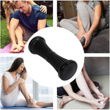 Foot Massage Roller, ABS Acupressure Reflexology Roller For Circulation And Muscle Recovery, For Home Gym Office Post Workout, Black, 25 cm - Front View
