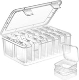 Clear Plastic Storage Box Organizer Set, PP Material With Hinged Lids, For Beads Jewelry Pills Crafts, 1 Large Box With 14 Small Boxes, Transparent