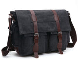 Mens Canvas Laptop Messenger Bag With Multiple Compartments And Adjustable Shoulder Strap For Work And School Fits, 16 in