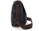 Mens Canvas Laptop Messenger Bag With Multiple Compartments And Adjustable Shoulder Strap For Work And School Fits, 16 in - Top-Down View