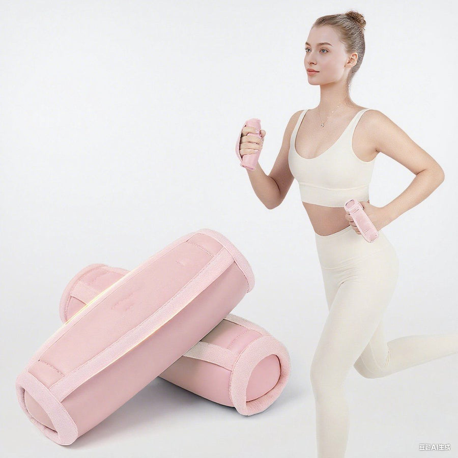 Walking Hand Weights Set, 2 Soft Foam Grip Dumbbells With Removable Weights For Physio, Jogging, Strength Training And Aerobics, Pink, Each, 0.5 kg