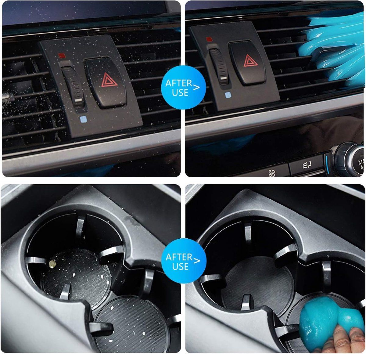 2 Pack Cleaning Gel Putty, Biodegradable Reusable Dust Removal Slime With Lavender Scent For Car Interior Vents Keyboard Electronics, Blue