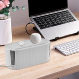 Cable Management Box ABS Cord Organizer With Ventilation And Slide Lid For Office Desk And TV Stand White, 31 x 13.5 x 12.5 cm - 45-Degree Angle