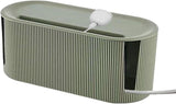 Cable Management Box ABS Cord Organizer With Ventilation Holes And Sliding Lid For Home Office Desk TV Stand Green, 31 x 13.5 x 12.5 cm