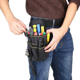 Tool Belt Pouch, Durable Oxford Cloth Tool Organizer With Multiple Compartments, For Electricians DIY Repairs, Black, 13 x 6 x 28 cm