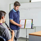 A4 Sheet Music Folder 20 Pages PP Document Organizer Double Sided Display Book For Choir Musicians School Office Black, 320 x 260 mm - Side View