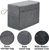 2 Pack Sewing Machine Covers, Padded Oxford Fabric Dust Covers With Storage Pockets And Handles, Gray, 44 x 30 x 21.5 cm