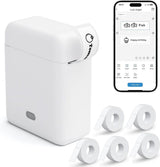 Thermal Label Printer With Bluetooth App, Inkless Mini Label Maker And 5 Paper Rolls, White, 20 x 14 cm