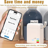 Thermal Label Printer With Bluetooth App, Inkless Mini Label Maker And 5 Paper Rolls, White, 20 x 14 cm