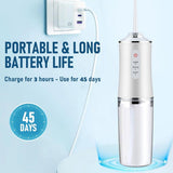 Cordless Water Flosser With Tank, 3 Modes, 4 Nozzles, IPX7 Waterproof Portable Oral Irrigator For Travel And Braces, Green, 300 ml